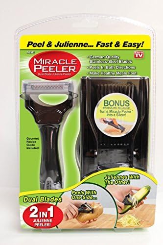 Miracle Peeler 2 in 1 Julienne Peeler W/bonus Mandoline Included by MIRACLE PEELER