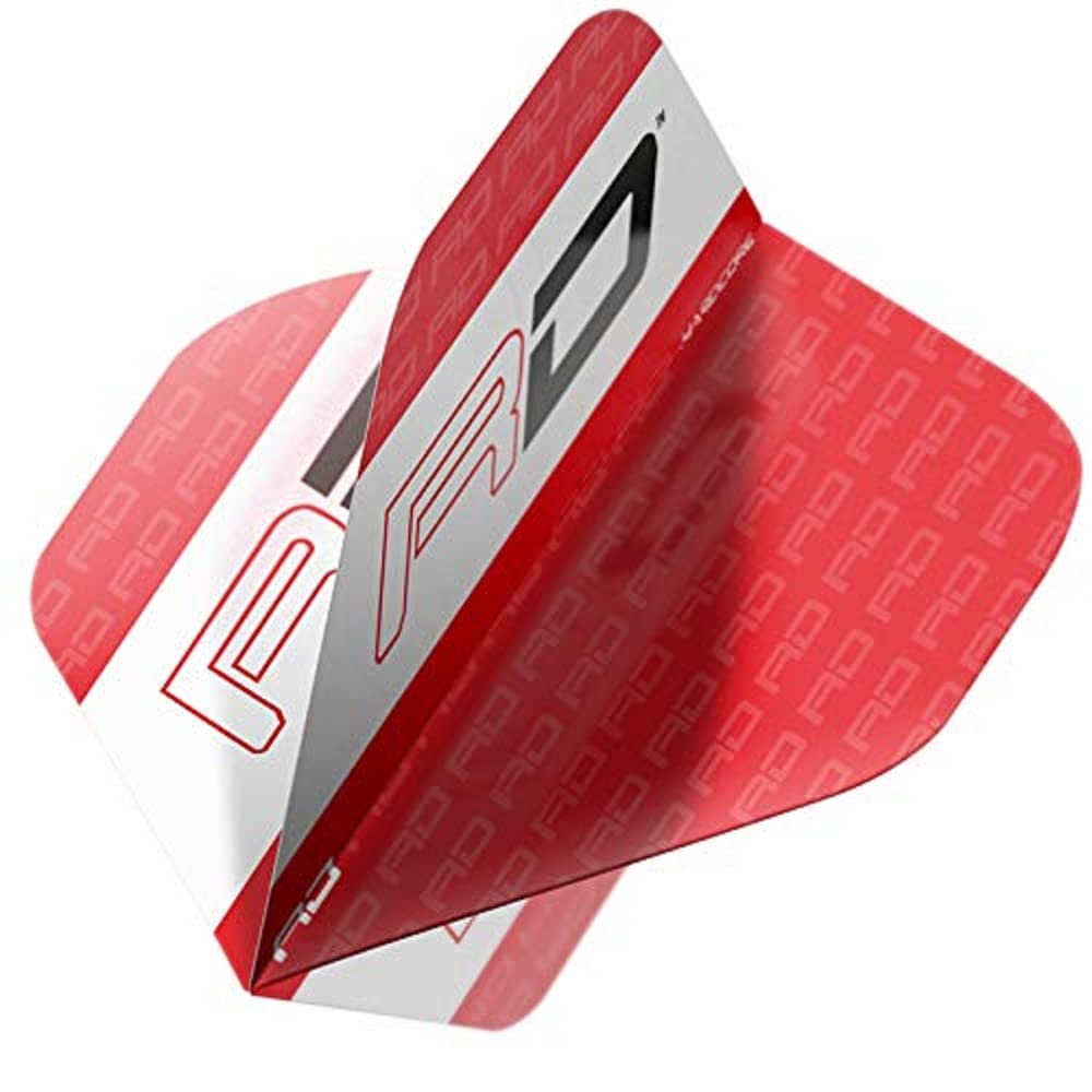 Hardcore XT Red and White RD Logo Extra Thick Standard Dart Flights - 4 sets Per Pack (12 Dart Flights in total)