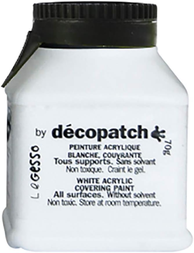 Décopatch GE70AO décopatch 'Gesso' Primer Paint, 70 g, White