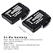 Rechargeable 7.4V 2200MAH/3000MAH Li-ion Batteries，US Standard Dual Charger，USB Charging Cable，Batteries for Heated Gloves Socks Hats Balaclava Ski Mask Thermal Underwears Bottoms (2pcs Included)