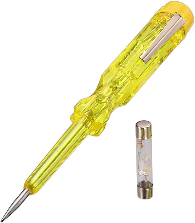 Eightwood Motor Car 6V-24V Pen Electric Tester Mains Tester Screwdriver Electrical Tester Screwdriver Electric Pen Tester Motor Car Voltage Tester Pen Test Probe Leads 6V 12V 24V Neon Electrical - Image 4