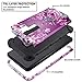 Lontect Compatible Galaxy S9 Case Floral 3 in 1 Heavy Duty Hybrid Sturdy High Impact Shockproof Protective Cover Case for Samsung Galaxy S9 - Black/Purple Flower