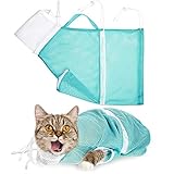 Cat Shower Net Bag Cat Grooming Bathing Bag