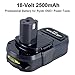 Biswaye 18V 2.5Ah 2500mAh Lithium Ion Replacement Battery for Ryobi ONE+ Plus P122 P102 P103 P104 P105 P107 P108 P109