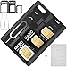 AFUNTA SIM Card & MicroSD Holders with 2 Tray Opener Pins, 2 Packs Card Storage Cases for Standard Micro Nano Micro-SD Memory Cards, with 3 Card Adapters and 2 Eject Pins