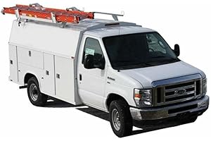 KARGO MASTER Single Low ROOF Covered Service Body Drop Down Ladder Rack