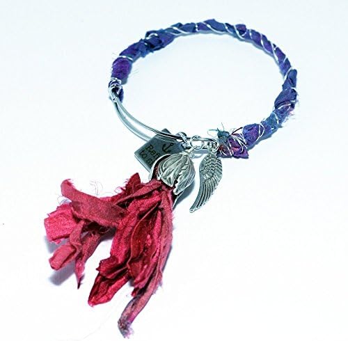 Gypsy Bangle Bracelet Angel Wings Anchor Charms