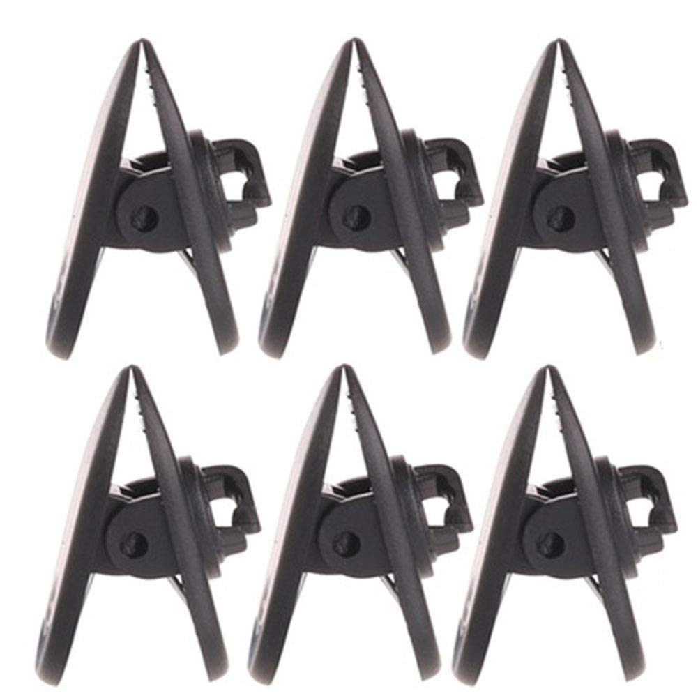 Shindel Rotate Mount Cable Clothing Clip Shirt Clips for Headphone Earphone and Headset Cable and Wire, 6 PCS