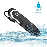 Wireless Bluetooth Headset With Mic V4.2,SHUUA Long Lasting Battery Life Standby Time SweatProof Waterproof Headphones Handsfree Portable Earphones With HD Mic For Business,Meeting,Driving
