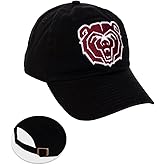 Desert Cactus Missouri State University Baseball Hat Bears MO MSU Brimmed Embroidered Cap Adjustable Cloth Strap Adult (Style A) Black
