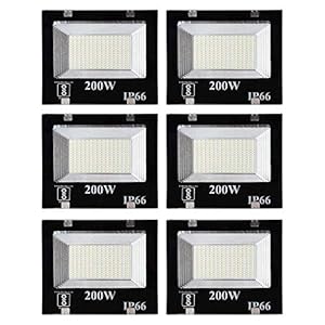 Gesto 200 Watts Ultra Thin Slim Ip66 Rectangular LED Waterproof Flood Light (Cool White) – Pack of 6