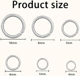 JOLCEEY 1550Pcs Jump Rings Kit Silver Open Jump Rings with Opener Tool 4-10mm view 2