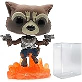 Marvel POP Guardians of The Galaxy Vol. 2 - Flying Rocket Raccoon Funko Pop! Vinyl Figure (Bundled with Compatible Pop Box), Multicolor, 3.75 inches
