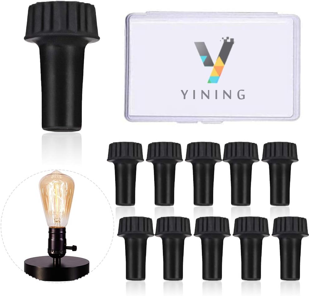 10 Pack Standard On/Off Replacement Light Lamp Turn Switch Knobs with Storage Case