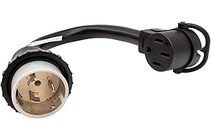 (Black) - Parkworld 886399 Shore Power 50A Adapter Cord SS2-50P to RV & EV 14-50R 0.5m