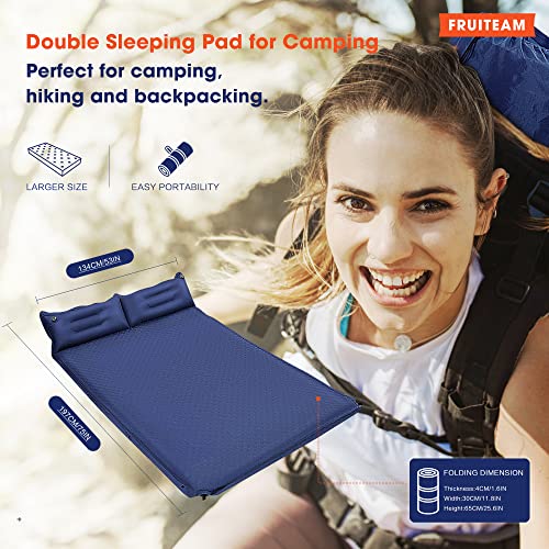 FRUITEAM Camping Sleeping Pad SelfInflating Camping Pad Foam Sleeping
