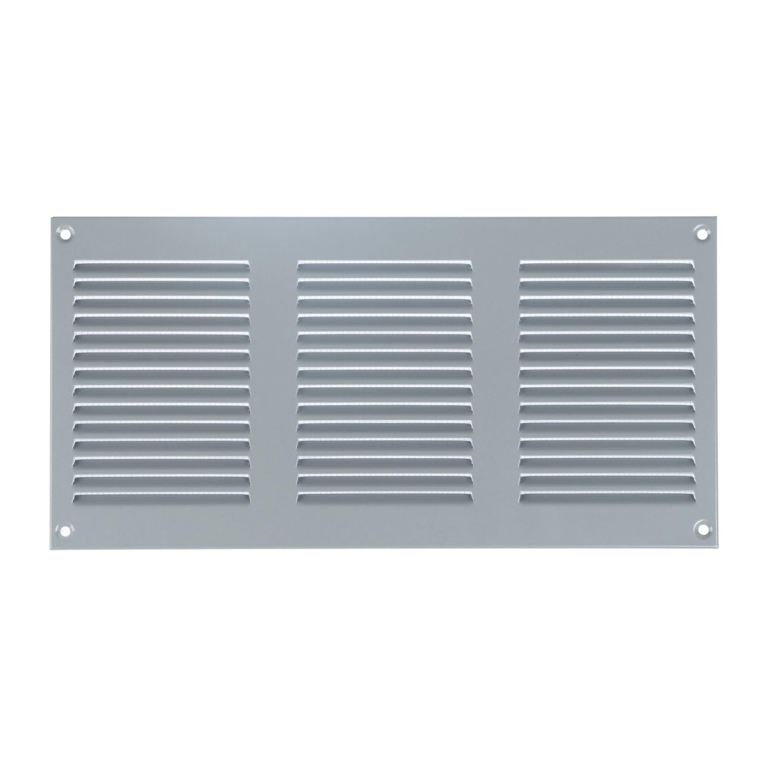 Steinberg14 Grey 300x150mm Metal Air Vent Cover with Insect Mesh - 12x6 inch Ventilation Grille - Air Vent Register for Walls and Ceilings - Ventilation Cover for Outdoor and Indoor