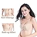 Kingoudoor Strapless Bra Self Adhesive Invisible Silicone Reusable Push Up Bra with Drawstring 2Pack, C, Beige/Black