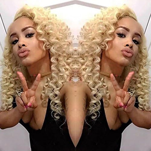 Top Blonde Afro Kinky Curly Synthetic Lace Front Wig Cheap curly hair lace front wigs 1b#1#2#4#6#30#27#33#613# (18 inch)