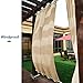 NICETOWN Balcony Privacy Curtains Outdoor - Multifunctional Triple Weave Microfiber Grommet Wind Prevention Room Darkening Drape, Insulated Drapery (Cream Beige, 52 Inch by 108 Inch, Beige)