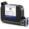 Eurannit Original Black Ink Cartridge ER520, 42ml Quick Dry Solvent Ink Replacement for 0.5inch/12.7mm Handheld Inkjet Printer E11 / E15 / E19 / E98/ XMINI