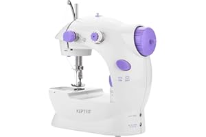 KEPTFIT Multifunctional Mini Sewing Machine Handheld Portable Electric Sewing Machines Adjustable 2-Speed with Foot Pedal for