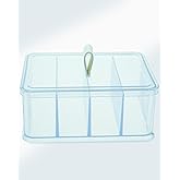 JONGLYEE Portable Multifunctional Acrylic Invisible Contact Lens Case with Dust-proof Drawer for Daily Disposable Colored Contact Lenses - Travel Size Organizer for Cleaning and Care