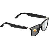 Bluetooth Smart Glasses with Speakers,Photochromic Sunglasses for Men Women | Blue Light Filtering, Touch Control And All-Day Comfort For Office Work, Commuting, Driving And Daily Routines-Black Frame