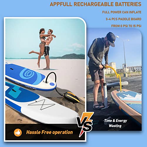 APPFULL 20PSI Paddle Board Pump Rechargeable Paddleboard Pump Electric