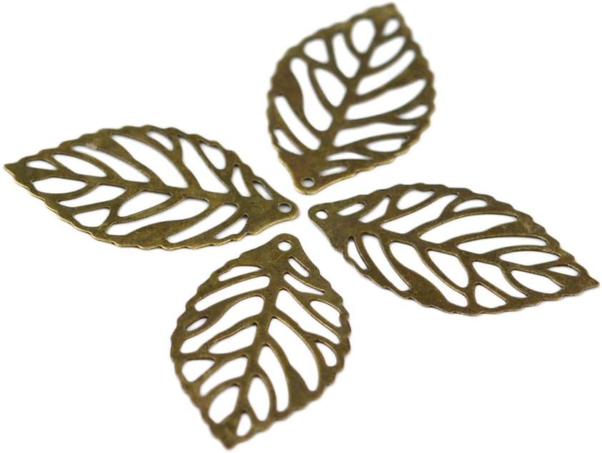 Baoblaze 350x DIY Pendentifs Breloque Feuille Couleur Mélangé  Personnalisable pour Fabrication de Bijoux Breloques Perlage et bijoux  centroarco.com