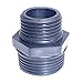 WKUP F001, 1 NPT Male to 3/4 GHT Male Adapter, Rubber O-Rings Included on Both Ends (Pack of 2)