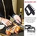 Bright Dezigns Heat Proof Gloves for Cooking Grilling, Oven, BBQ. with Extra Sharp Bear Claws for Shredding Meats & Silicone Basting Brush 3 Piece Set Gift Boxed.