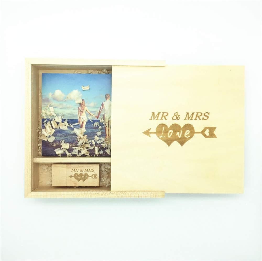 LXSINO 32GB USB 3.0 Flash Drive with Laser Engraved "Mr & Mrs" Design - Image 5