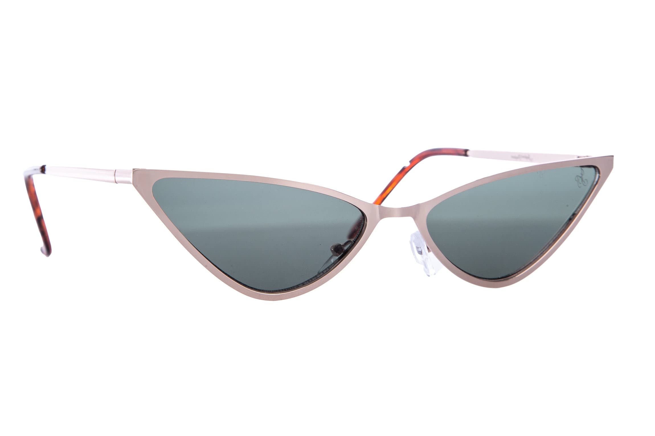 JEEPERS PEEPERS GOLD CATEYE FRAME WITH GREEN LENSES