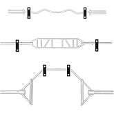 Luwint Wall Mounted Horizontal Barbell Holder, 1 Bar/2 Bars Storage Rack