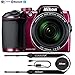 Nikon COOLPIX B500 16MP 40x Optical Zoom Digital Camera w/Wi-Fi (Plum) - (Renewed)