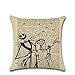 PSDWETS Halloween Decorations Cartoon The Witcher Skull Pillow Covers Set of 4 Home Decor Cotton Linen Throw Pillow Covers Cushion Cover 18 X 18