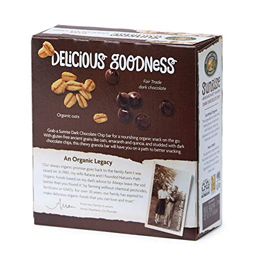 Nature's Path Organic Gluten Free Chewy Granola Bars, Dark Chocolate Chip, 6.2 Ounce Box - Thumbnail 2