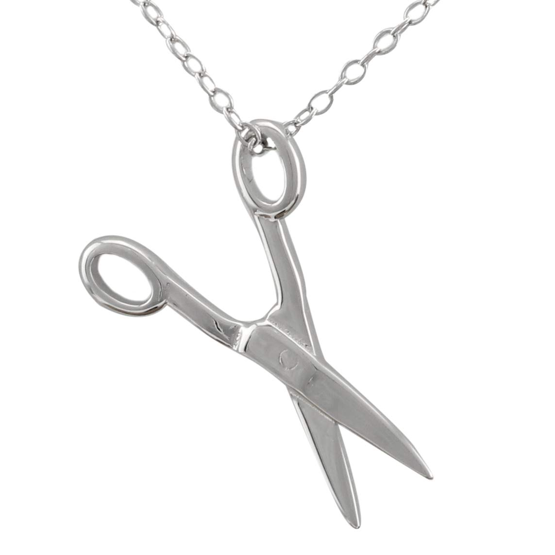 Serebra Jewelry scissors pendant necklace made of 925 sterling silver hobbyist artist selfmade