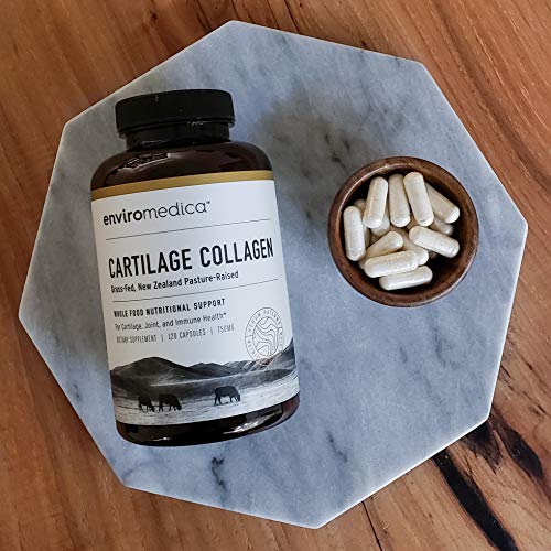 Enviromedica Tracheal Cartilage Collagen Supplement Capsules of Undenatured Type II Bovine Collagen Protein sourced from Grass Fed New Zealand Beef (120ct)