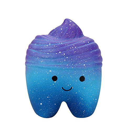 Hot Sale!! Squishy Toy, ZOMUSAR 10cm Galaxy Teeth Cake Scented Squishies Slow Rising Squeeze Toys Collection Toy (AS Show)