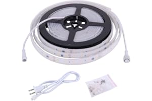 E ENERSYSTEC 120V LED Strip Light Dimmable by Wall Dimmer Switch, Waterproof IP65, No Need LED Driver, Warm White 2800K 110V LED Rope Light, 300 LED 16.4ft LED Tape Light 115V Under-Cabinet Light Flexible