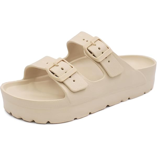 OMIREL Sandalias Ortopédicas Para Mujer, De Verano, Con Plataforma Y Puntera Abierta, Con Soporte De Arco, Antideslizantes, Informales, De Piel Sintética, Con Velcro, Color Negro, EU40/US8