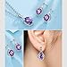 Incaton Valentines Gift, Amethyst Jewelry Sets Purple Pendant Necklace Jewelry Set for Women