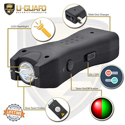 Pocket Stun Gun Flashlight Pepper Spray Kit. Includes Mini Stun Gun
