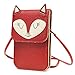 Universal Multipurpose Cute 3D Red Fox Design Synthetic Leather Wallet Crossbody Cell Phone Bag Mini Pouch for iPhone 6/6S,6Plus/6S Plus,Note 5,Note 4,Galaxy S7,S7 Edge