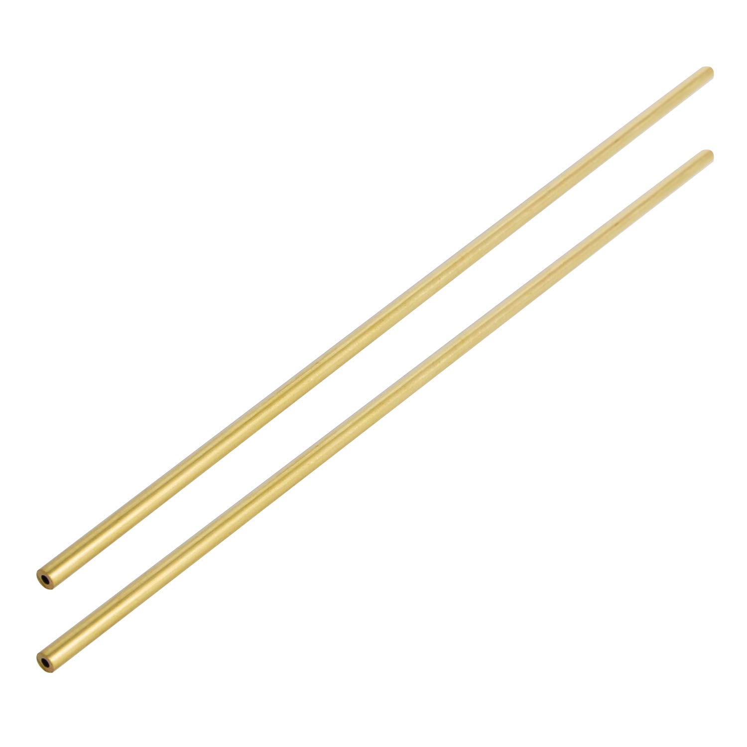 Aopin Brass Round Tube Copper Pipe ID 2mm / 2/25" x OD 4mm / 4/25",for Refrigerator Capillary Tubing, Cooling Systems, Wind Chimes 2 Pcs