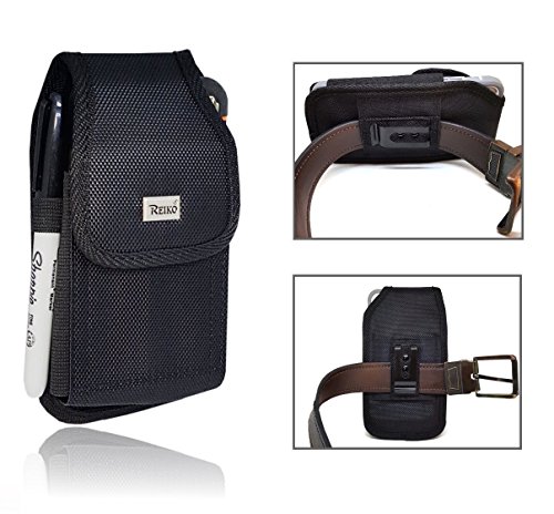 Reiko vertical black case, extra large rugged pouch hol…