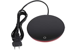 Cup Warmer Pad, Aluminium Alloy Cup Warmer Electric Waterproof Touch Heating Cup Mat Warm Pad for Coffee Tea Milk, Constant T