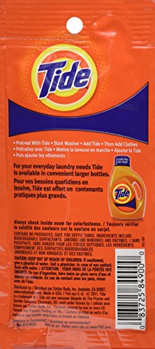 Tide 9 Piece 1-Load Travel Packets, 10.6 Ounce